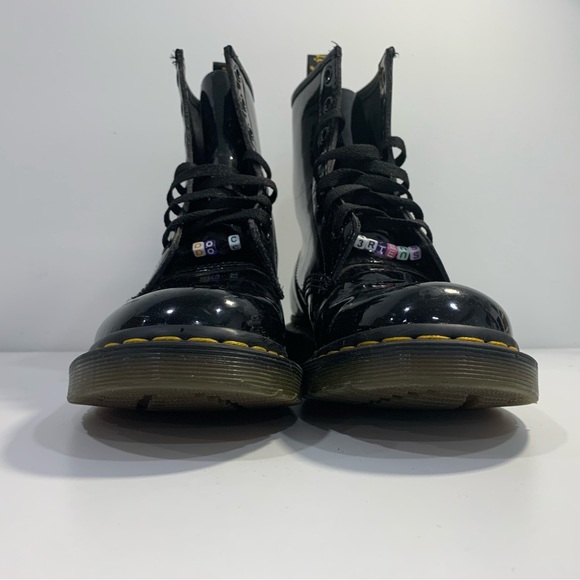 Dr Martens Doc Martens Air Wair Boots With Bouncing Soles Women’s 8 Black Patent - Picture 7 of 12